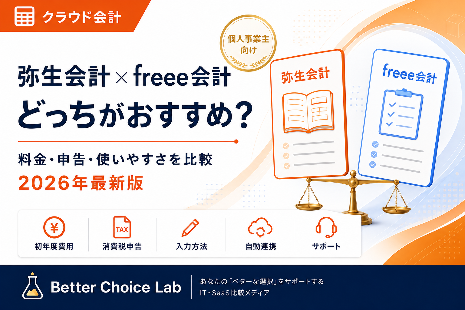 弥生会計とfreee会計の違いを比較